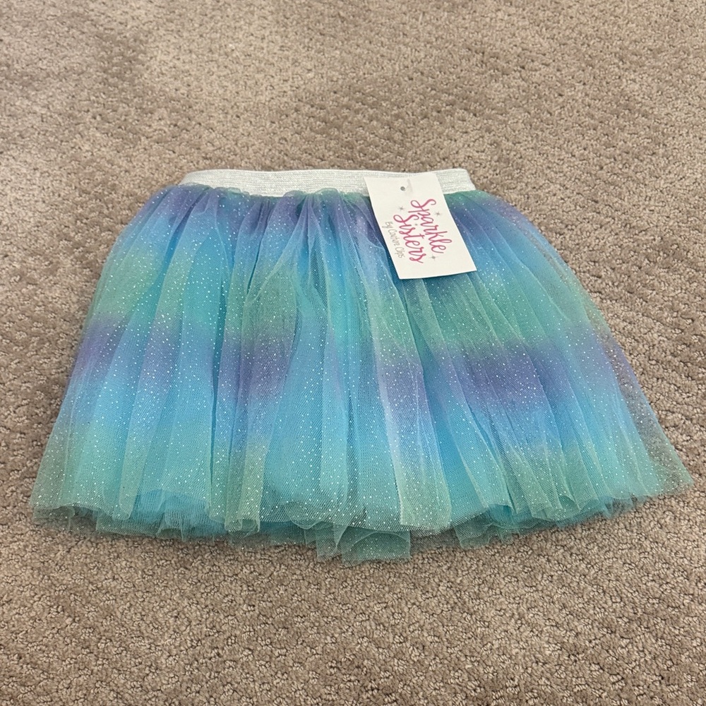 NWT Sparkle Sisters by Couture Clips Blue Tie Dye Tutu